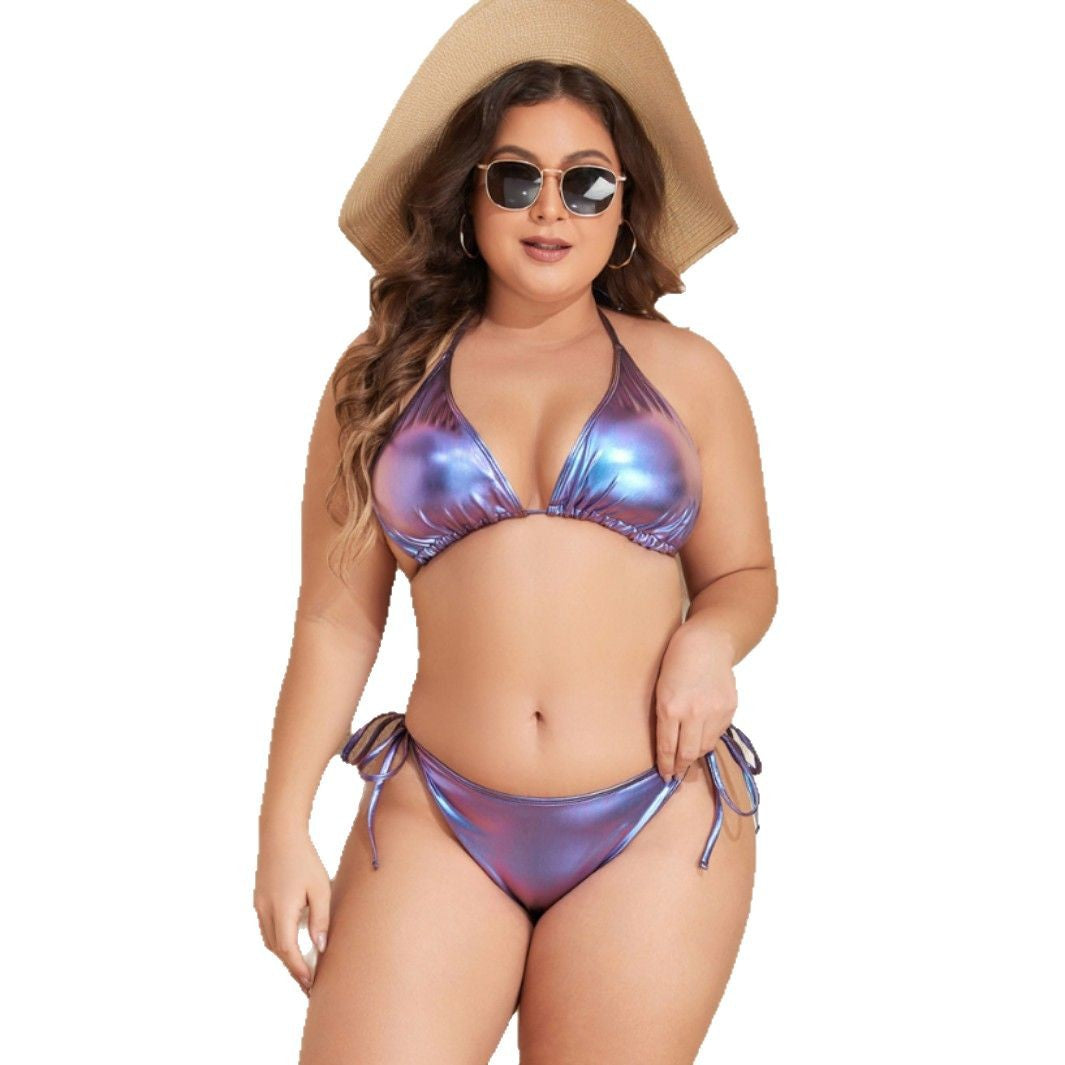 Bikini sexy con cordones para mujer de talla grande