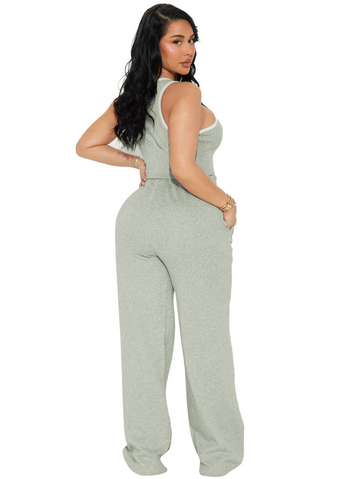 Women's Casual Vest and Trousers Two-Piece Set
