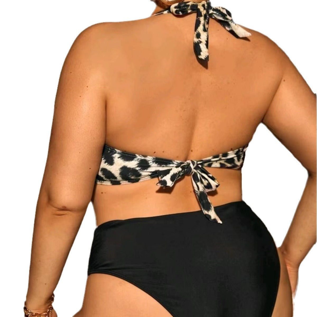 Plus Size Women Sexy Leopard Print Swimwear