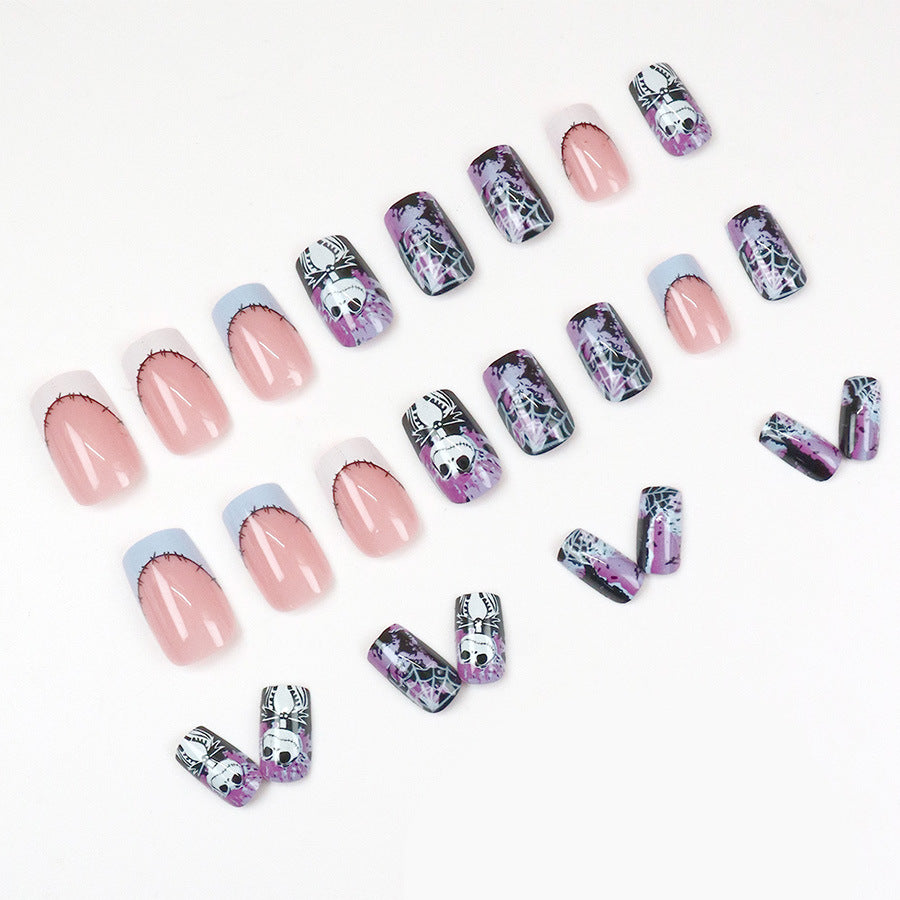 Autocollants pour nail art fantômes d'Halloween avec motif Web