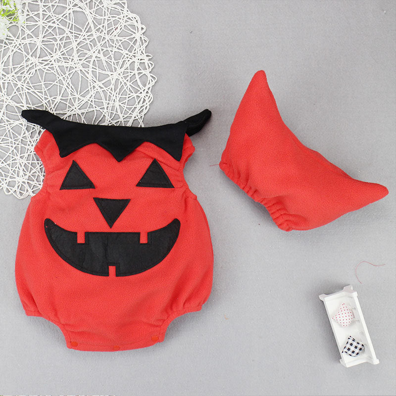 Kids Baby Girls Boys Autumn Winter Cartoon Pumpkin Romper