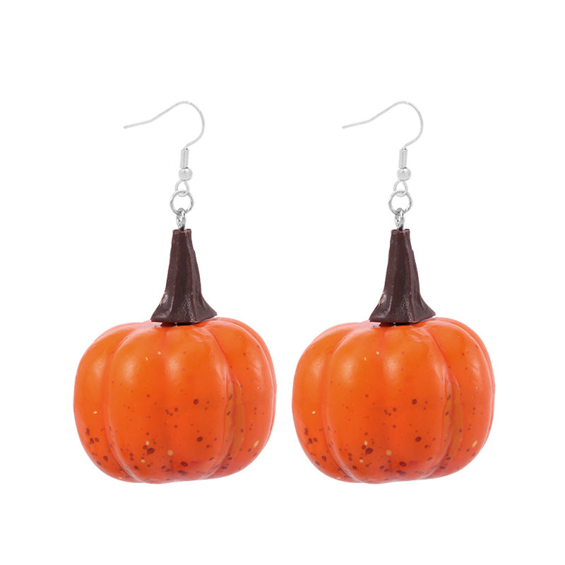 Halloween Women Fashion Exaggerated Resin Skeleton Earrings