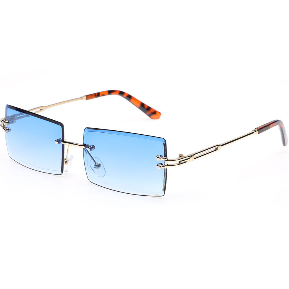 Lunettes de soleil tendance sans monture en métal