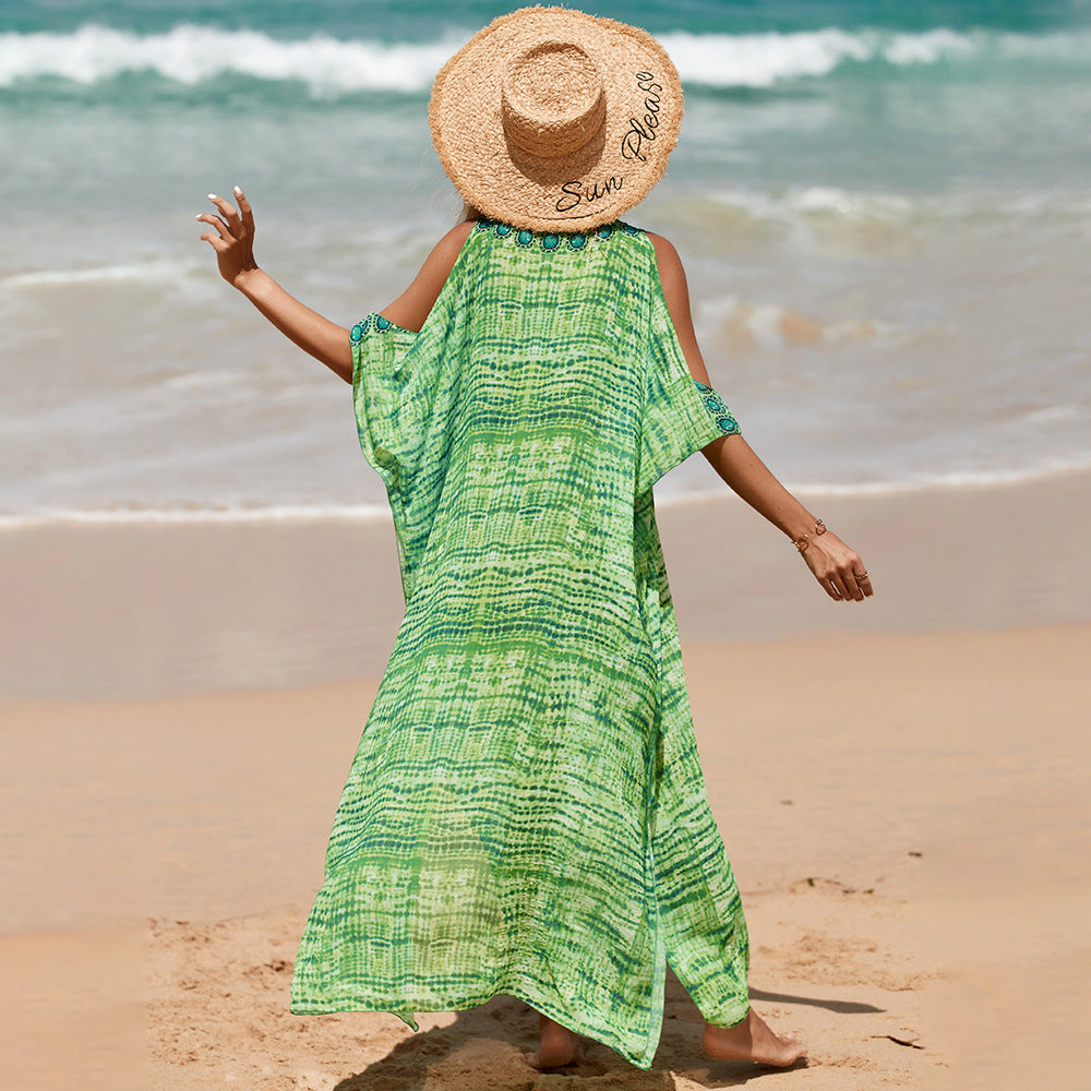 Vestido largo bohemio tipo blusa playera