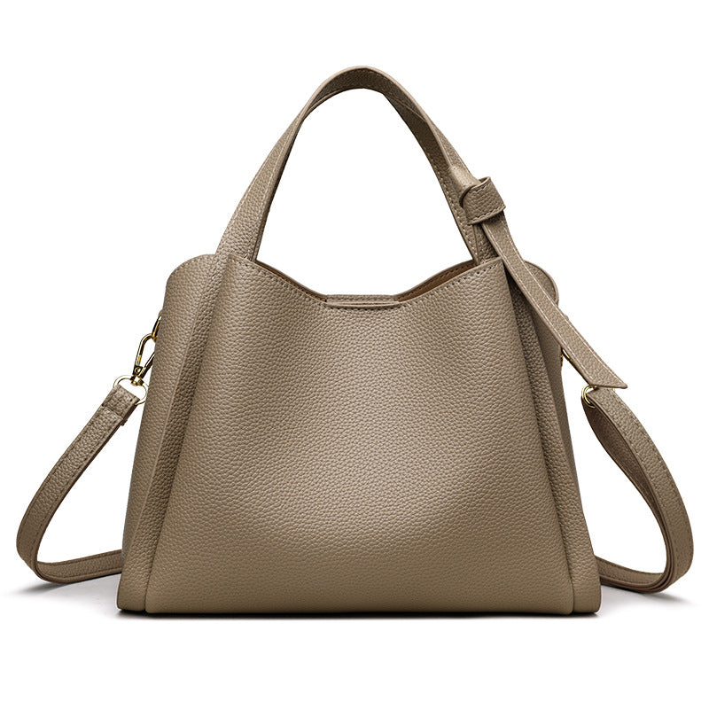 Soft Pu Leather Women Tote Bag with Horizontal Shape