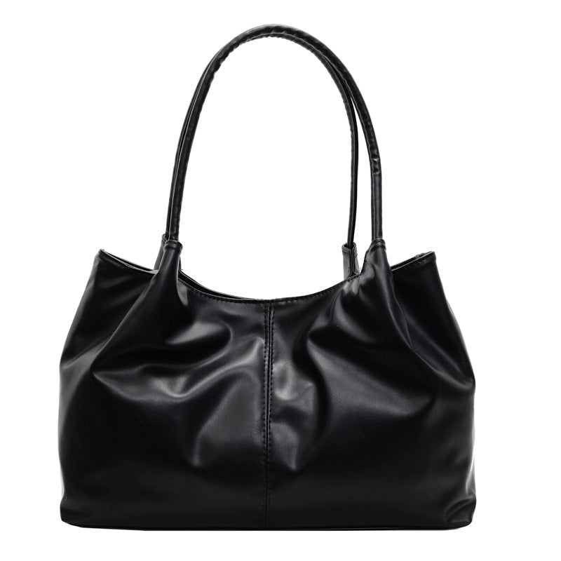 Grand sac fourre-tout décontracté de couleur unie pour femme