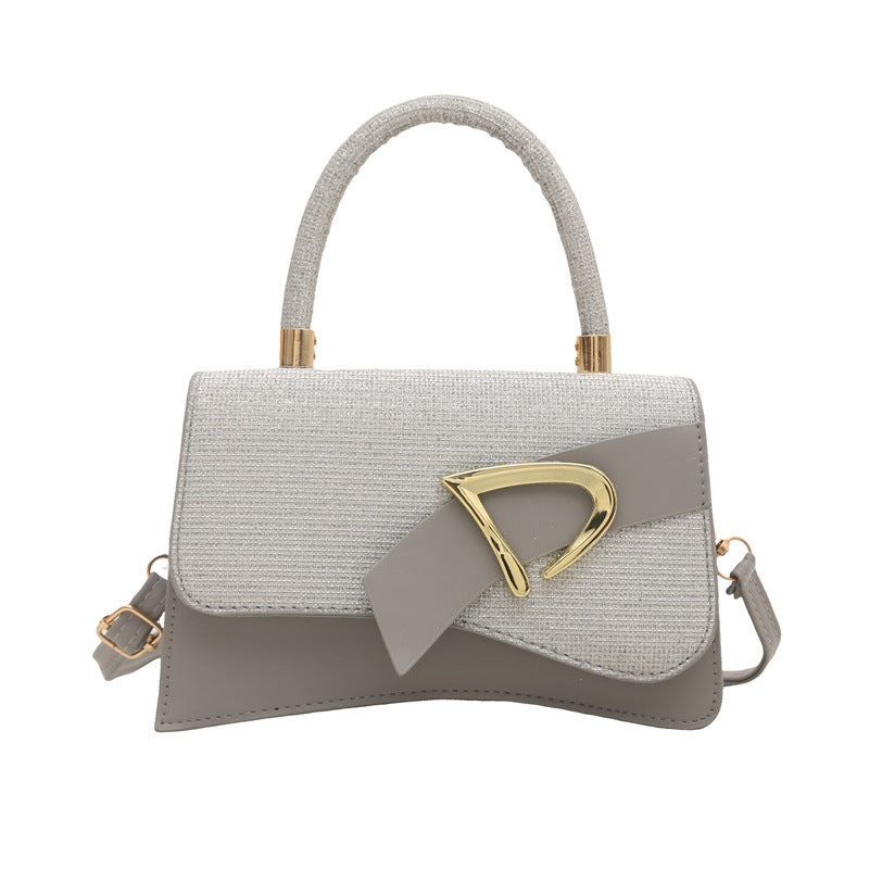 Fashion Stitching Color Shiny Handbag