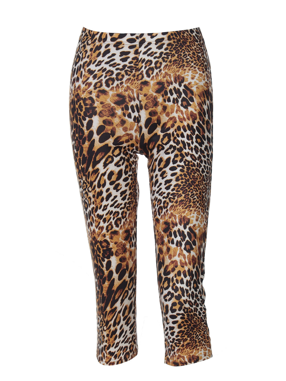 Pantalones ajustados de leopardo sexys de moda para mujer con material de fibra de leche