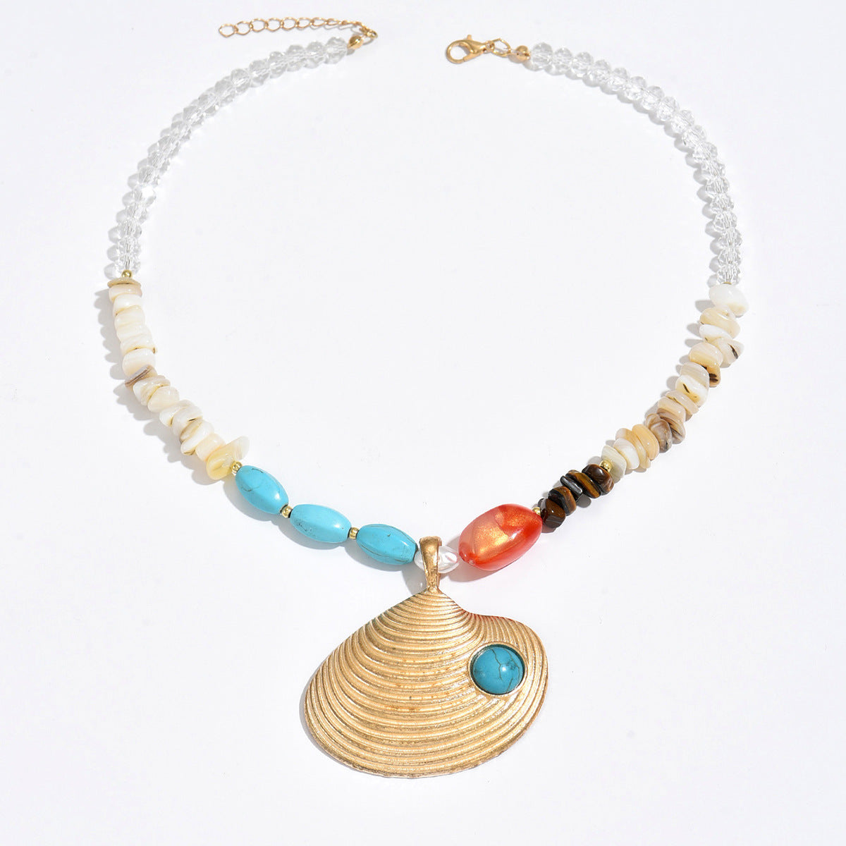 Bohemian Beaded Shell Sea Pendant Necklace