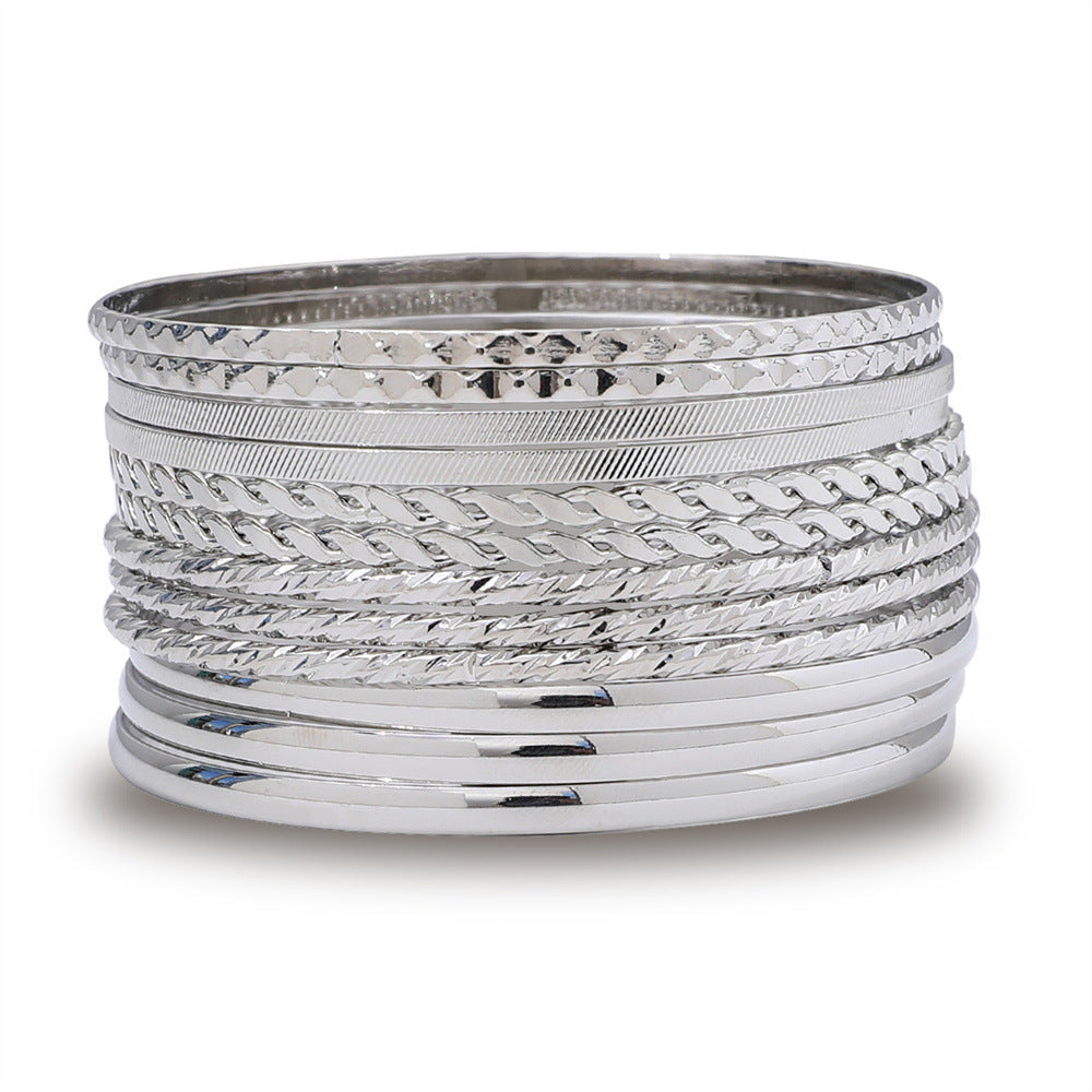Conjunto de pulseras sencillas multicapa de estilo bohemio