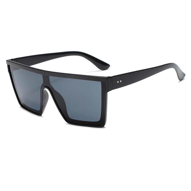 Gafas de sol de moda de una pieza con montura grande