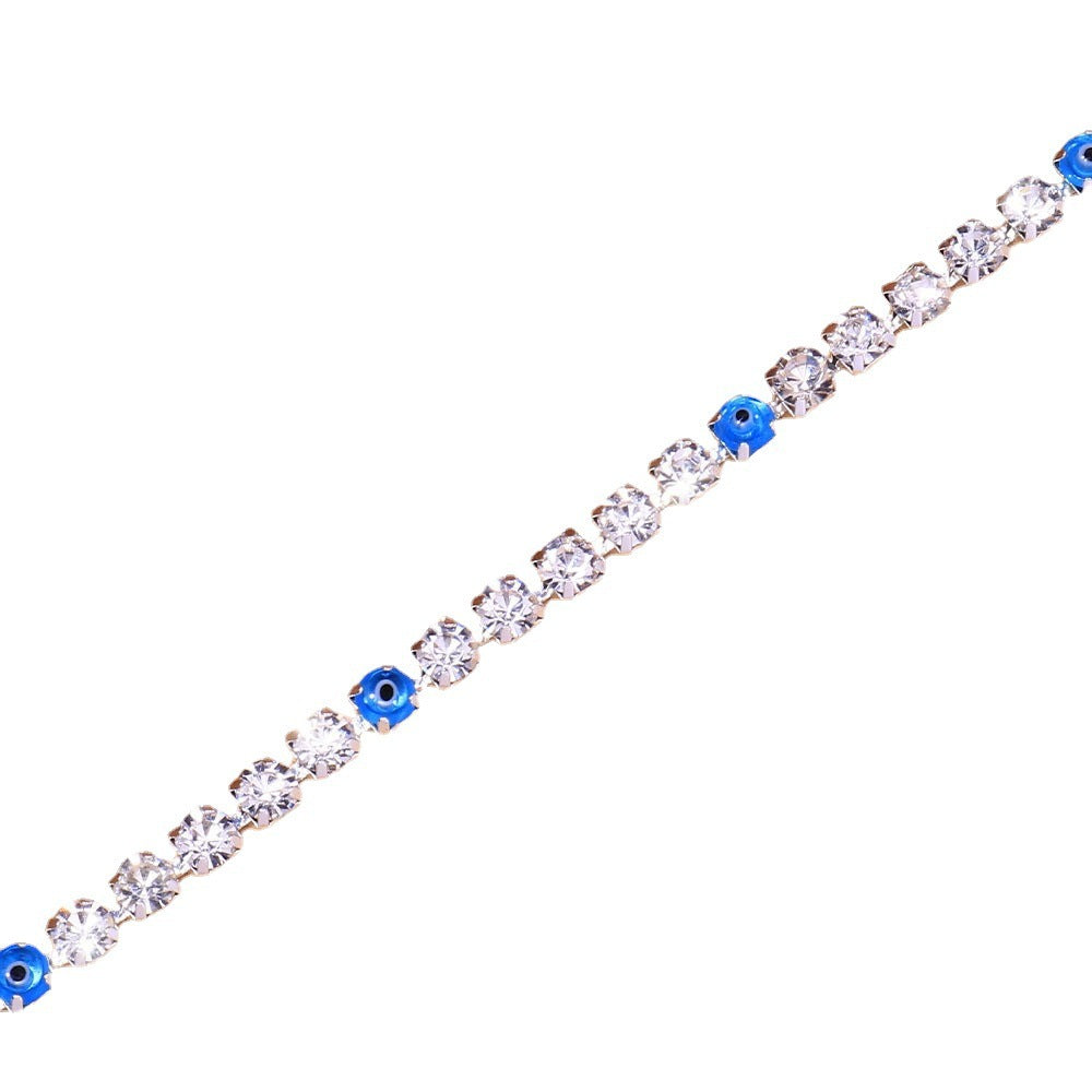 Pulsera Bohemia con Mal de Ojo y Diamantes de Imitación