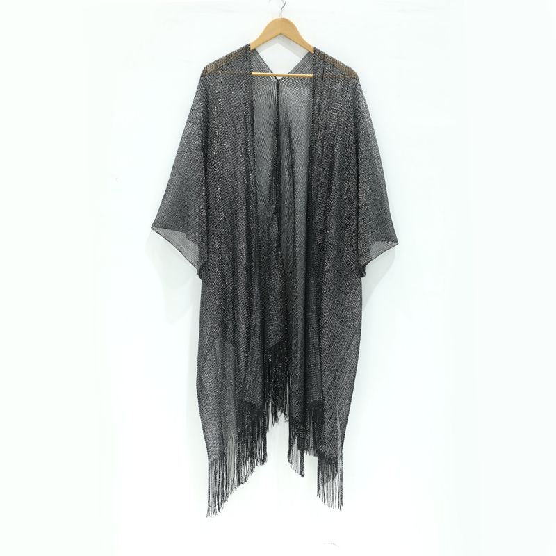 Women Sexy Stripe Tassel Cover-Ups