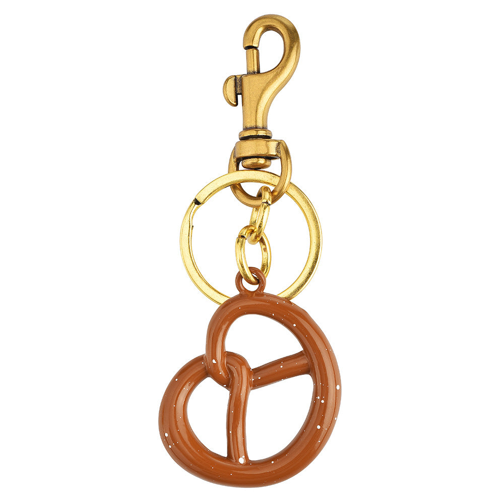 Women Fashion Cute Biscuit Pendant Keychain