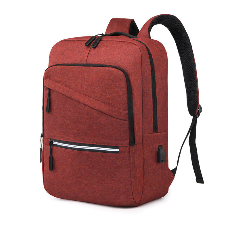 Men's Casual Commuter Solid Color Oxford Backpack