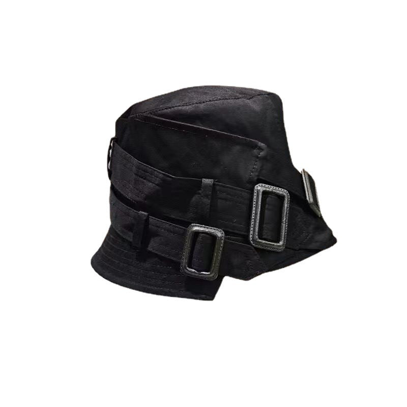 Chapeau bob simple à boucle de ceinture de couleur unie pour femme