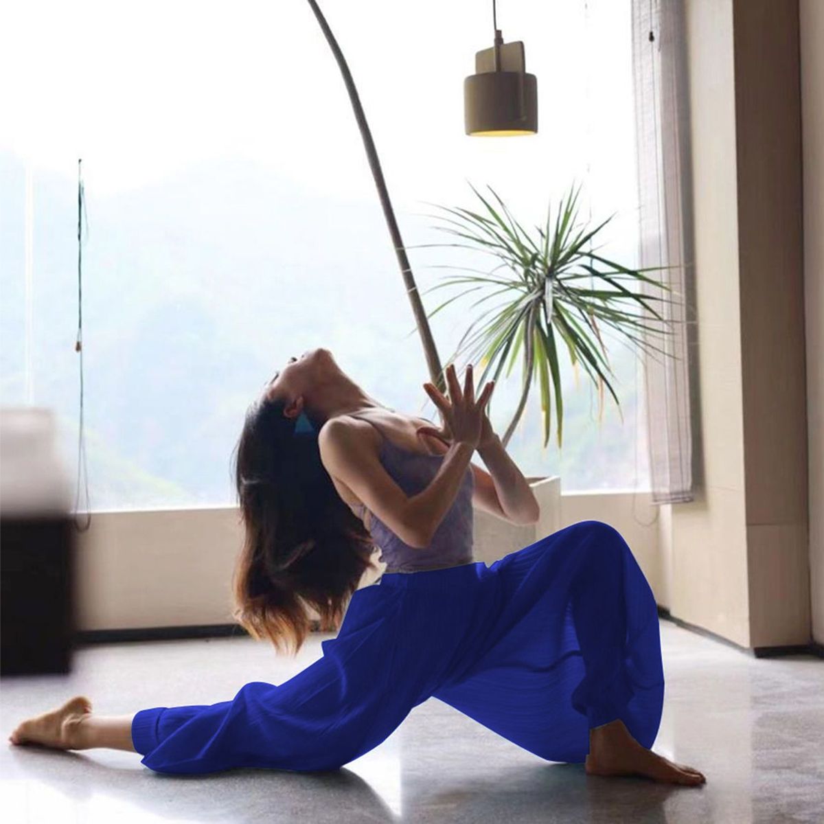 Women Casual Solid Color Loose Yoga Pants