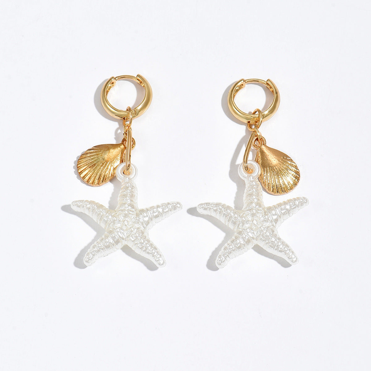 Ocean Holiday Style Alloy Starfish Sea Earrings