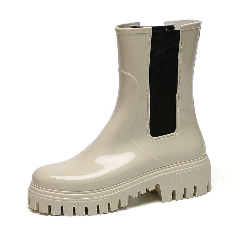 Botas de lluvia con plataforma de moda para mujer