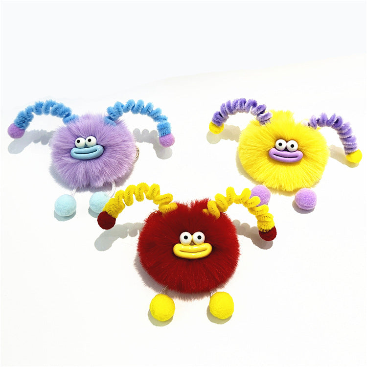 Llavero de peluche con forma de bolso de dibujos animados