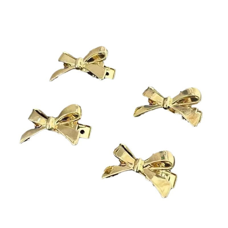Women Fashion Imitation Alloy Silver Bowknot Hairpin
