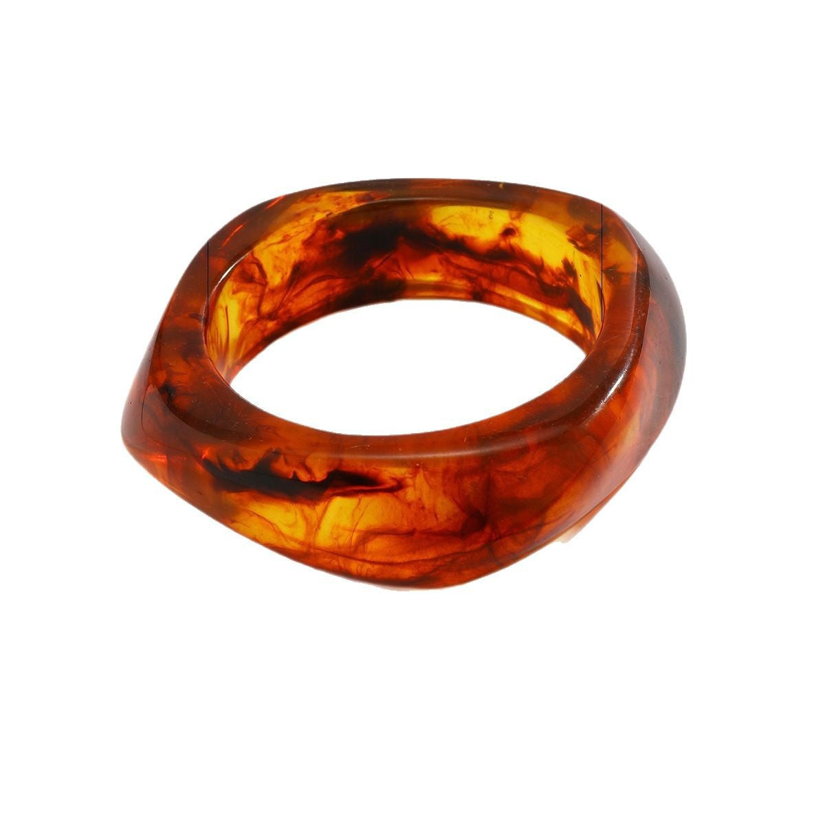 Women Fashion Exaggerated Acrylic Polygonal Translucent Bracelet