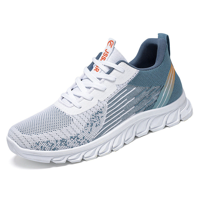 Men Fashion Casual Color Block Mesh Breathable Sneakers