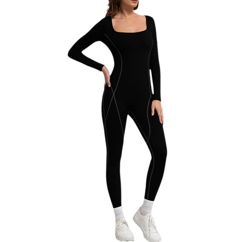 Women Yoga Fashion Line Sports Jumpsuit