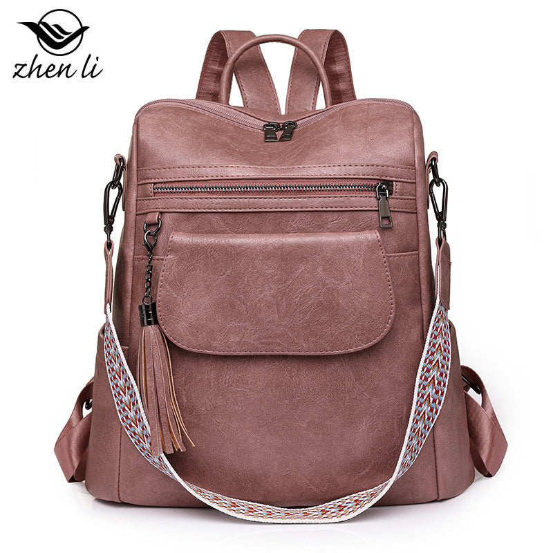 Women Large Capacity Retro Dual-Use Backpack