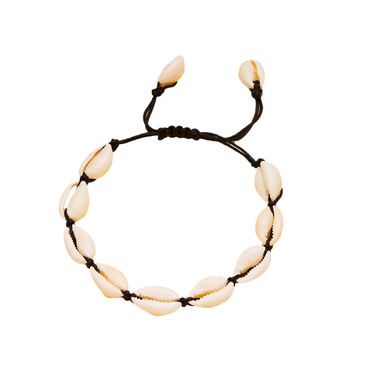 Women Fashion Casual Vacation Beach Shell Woven Bracelet
