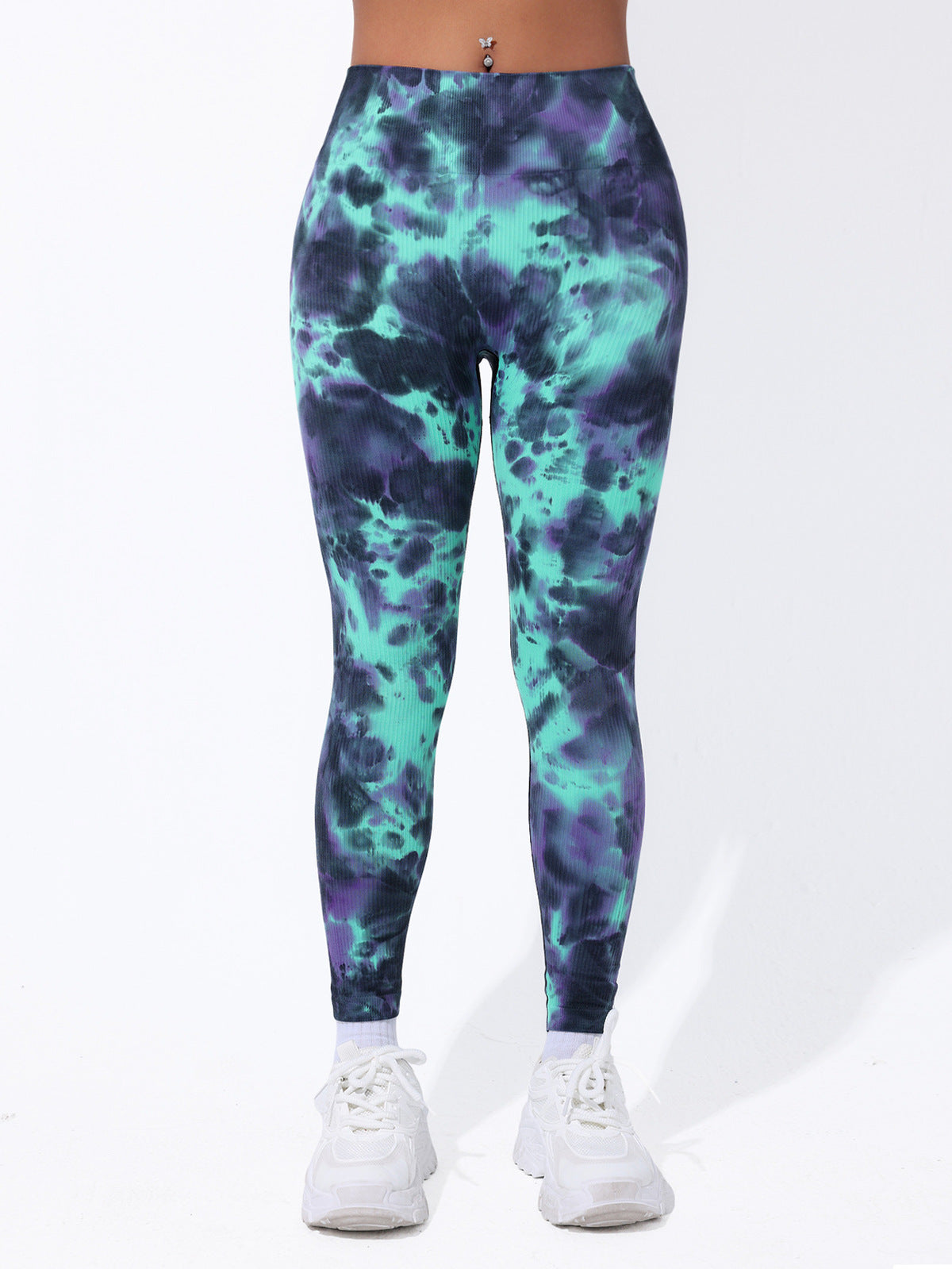 Leggings de yoga taille haute tie-dye tendance pour femmes