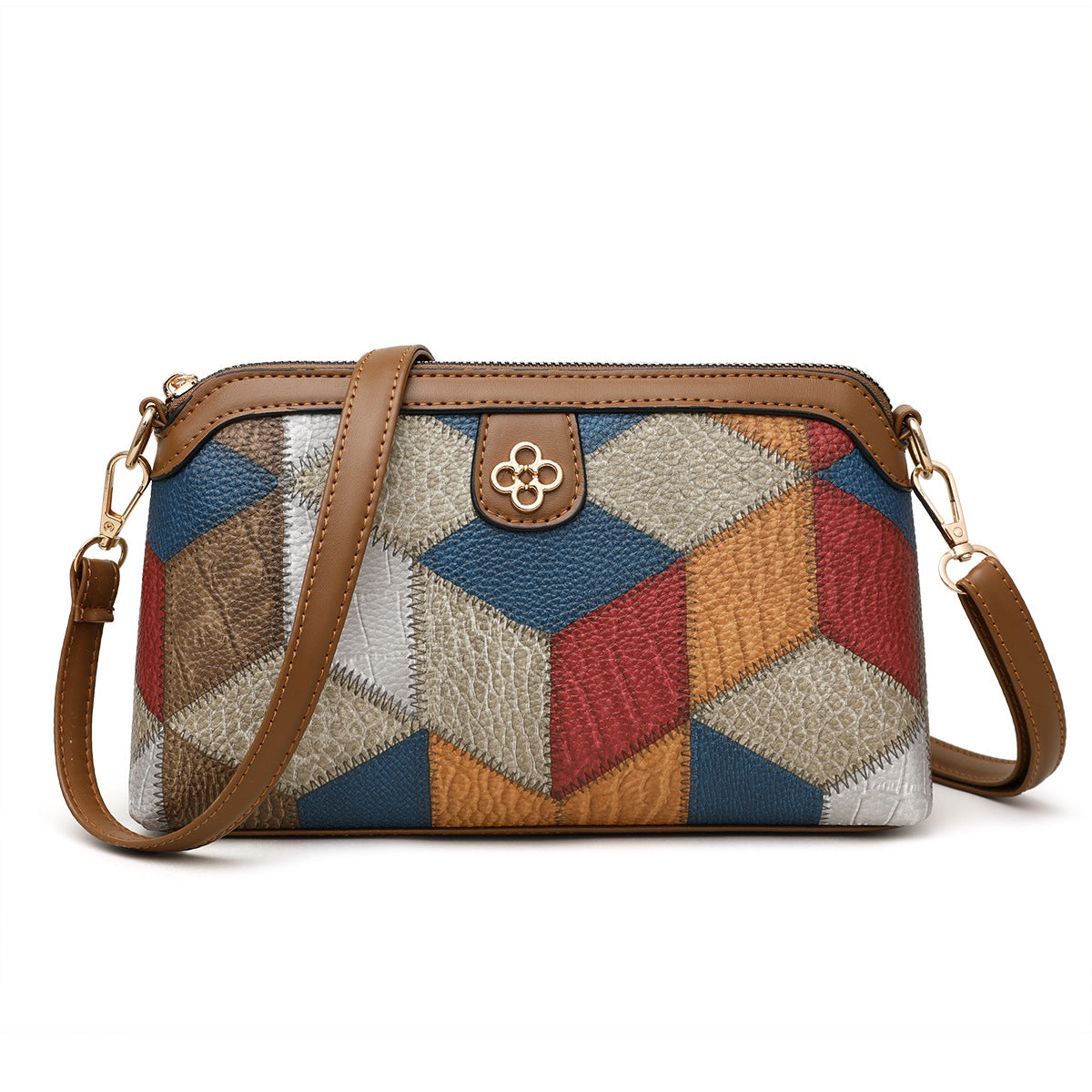 Bolso de bloque de color estilo bohemio de moda para mujer