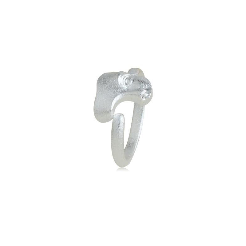 Anillo de máscara blanca de moda para mujer de cobre hecho a mano