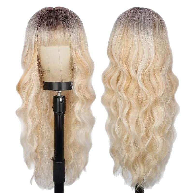 Fashion Gradient Bangs Long Curly Wig