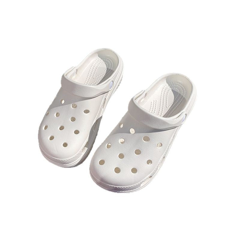 Zapatos casuales de moda para mujer, de color sólido, antideslizantes y con agujeros.