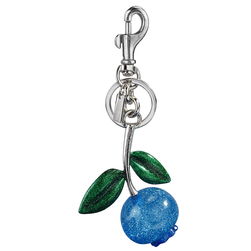 Women Fashion Crystal Blueberry Fruit Pendant Keychain