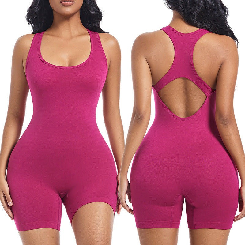 Women Yoga Fashion Solid Color Sports Rompers