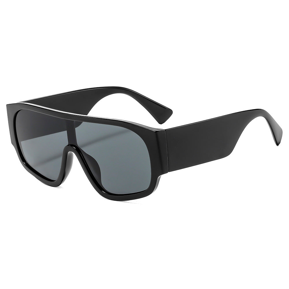 Fashion Outdoor Large Frame One-Body Lens Sunglasses