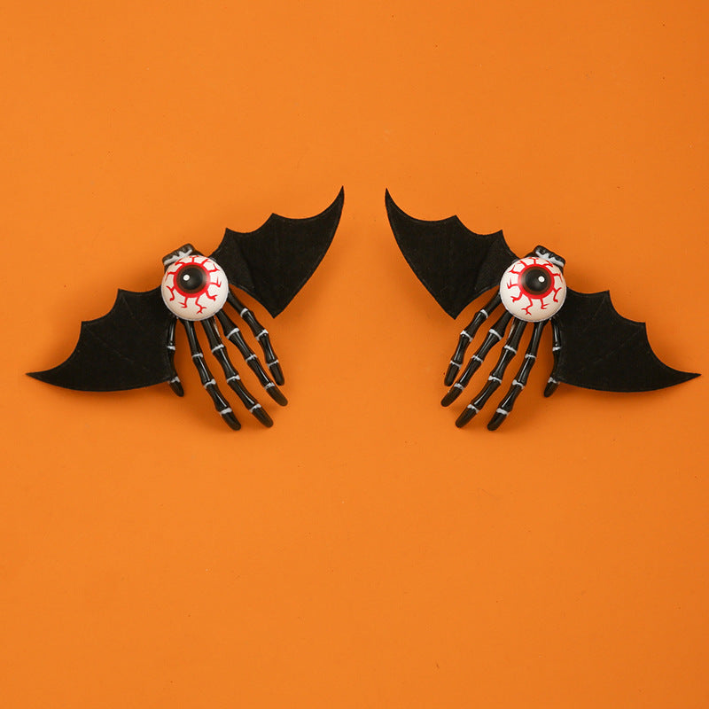 Pince à cheveux squelette drôle pour femme, motif horreur, Halloween