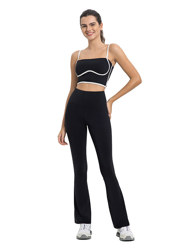 Soutien-gorge de sport sexy à coutures contrastées pour femmes