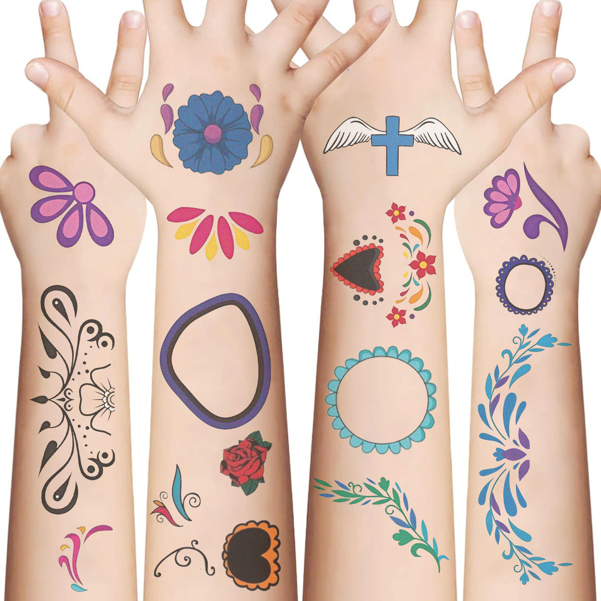 Cartoon Halloween Funny Fun Makeup Face Tattoo Pack