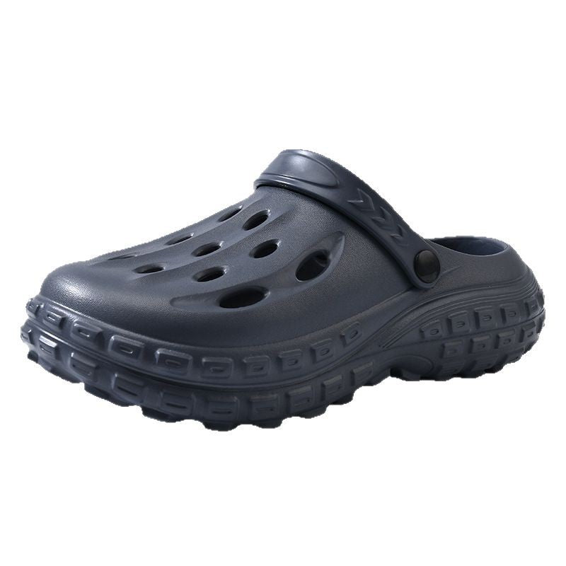 Zapatos casuales sin cordones de color liso con suela gruesa y suela de EVA antideslizante para hombre