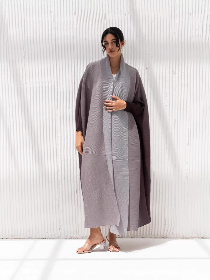 Women Fashion Casual Gradient Long Sleeve Robe Coat