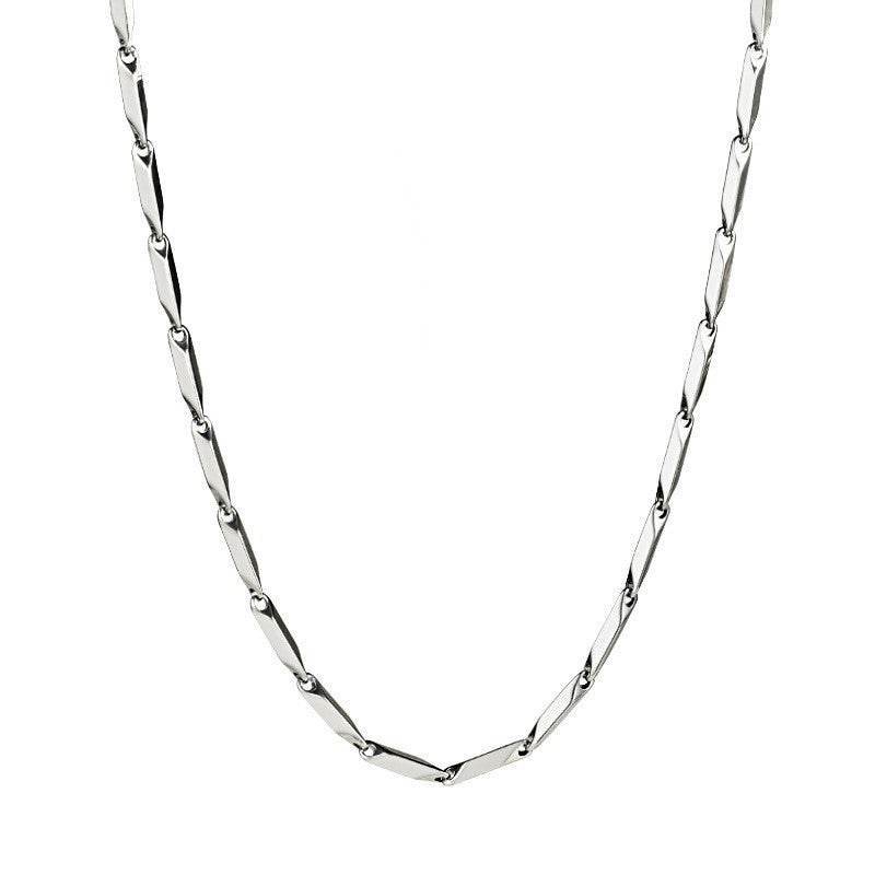 Men Fashion Casual Titanium Steel Bamboo Necklace