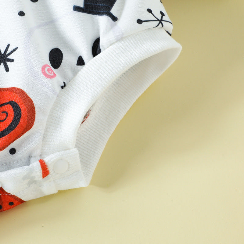 Body con estampado de calabaza de dibujos animados para bebé recién nacido