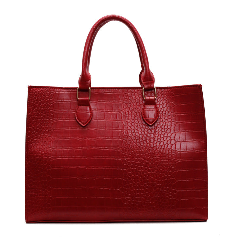 Stylish Large Capacity Crocodile Handbag