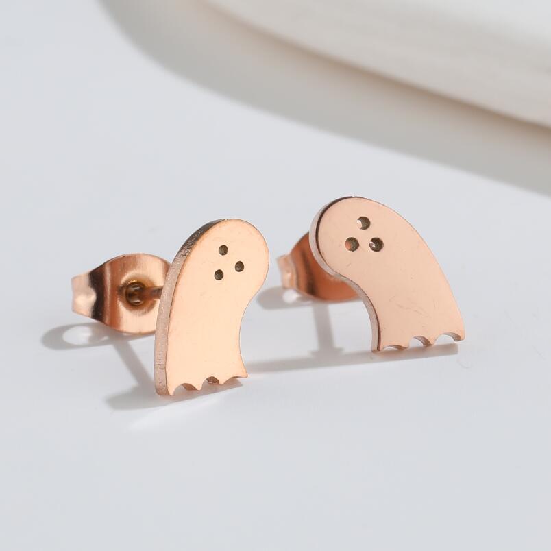 Funny Smooth Cute Ghost Earrings Halloween Jewelry