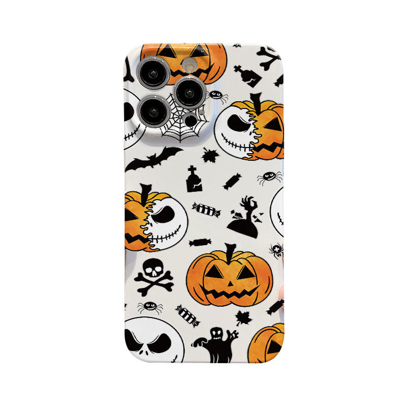 Women Fashion Cartoon Halloween Skull Pumpkin Phone Case