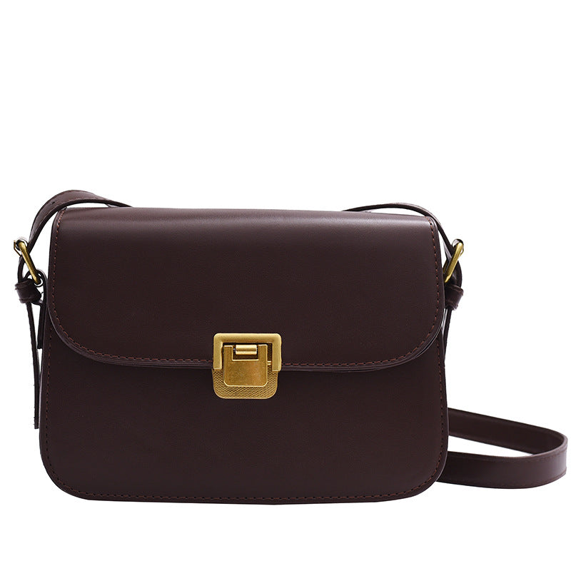 Bolso de hombro cuadrado pequeño de color liso a la moda para mujer