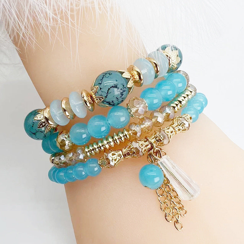 Boho Women Fashion Creative Crystal Beaded Bracelet